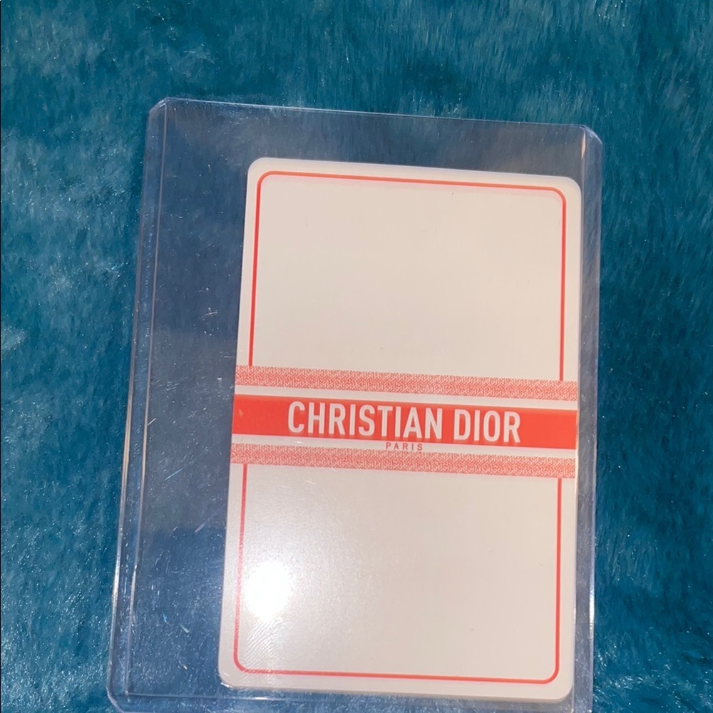 Dior Red and White Card Game Minimalist Design